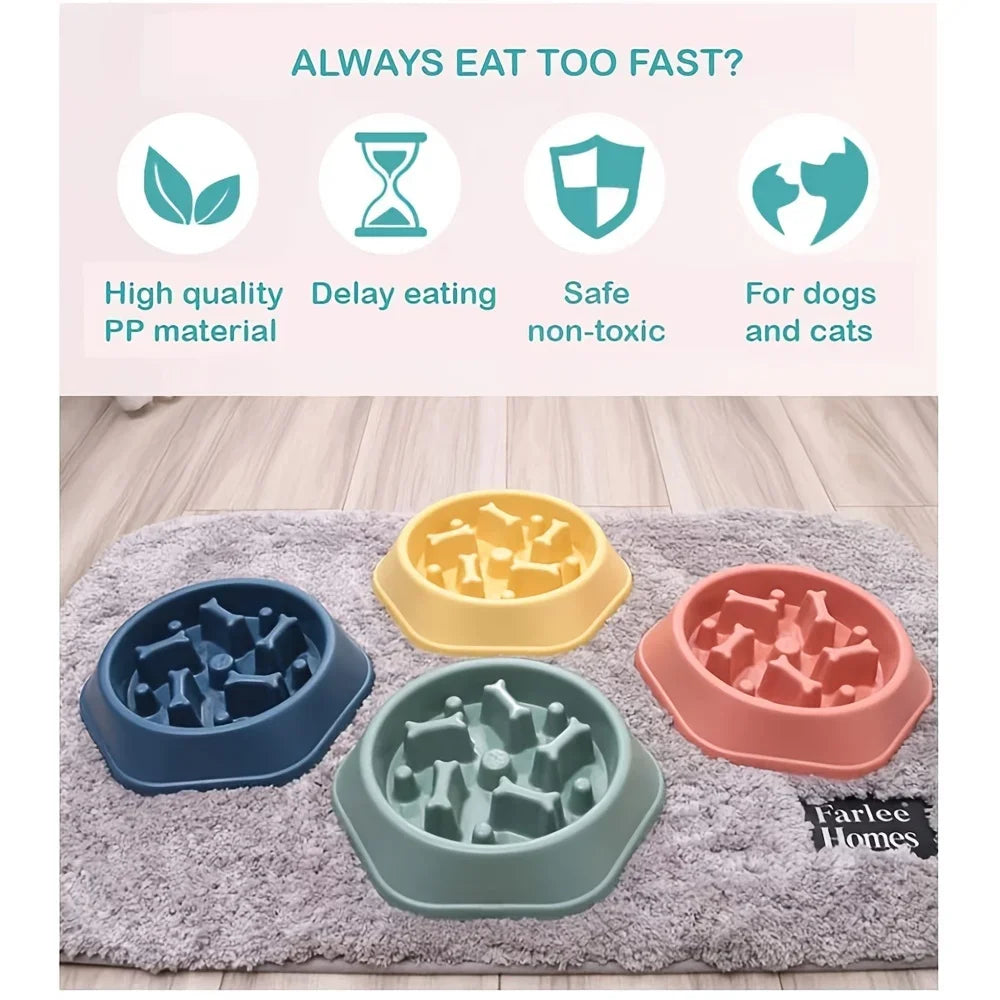 Slow Feeder Bowl for Dogs &amp; Cats