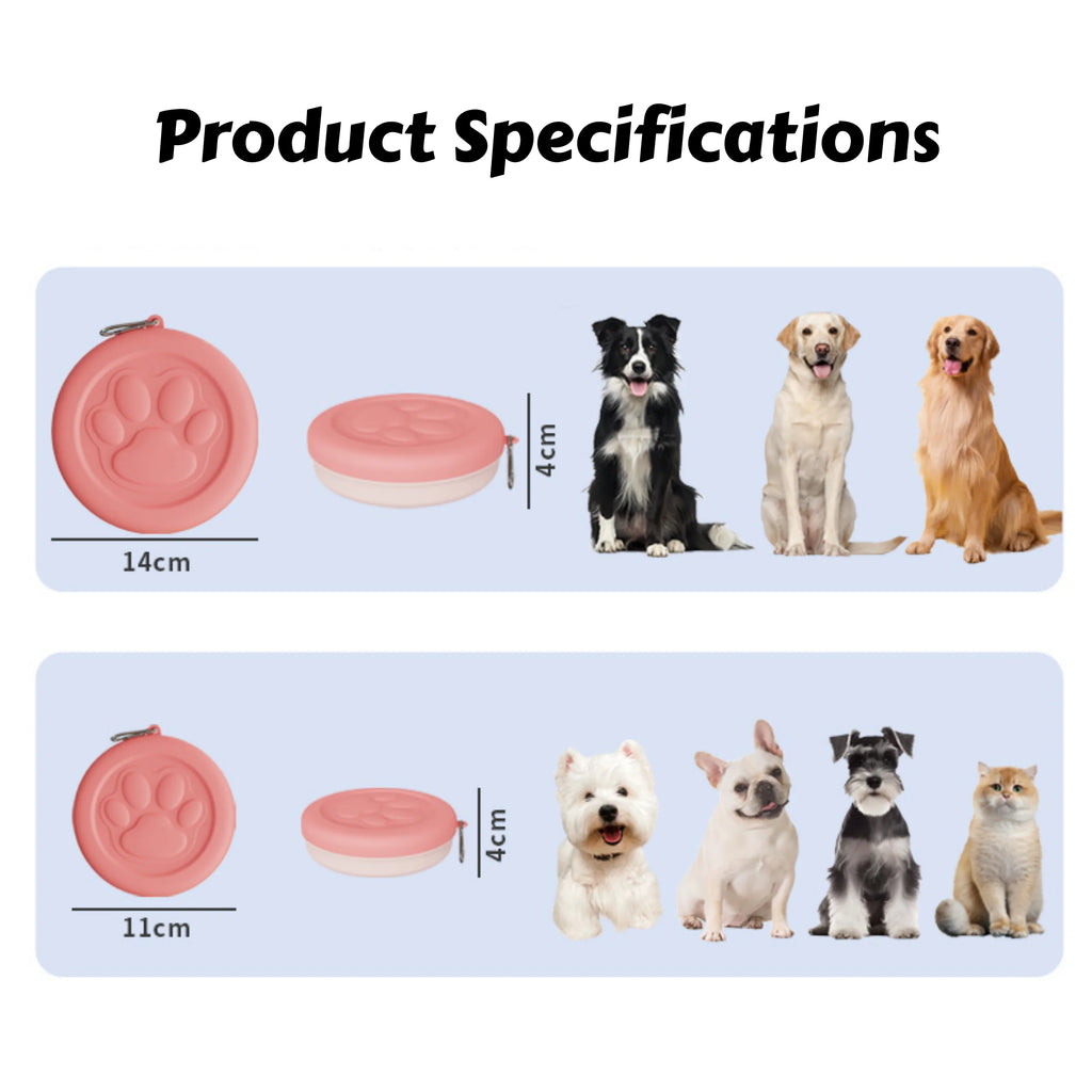 2-in-1 Portable Travel Pet Bowl Set